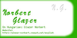 norbert glazer business card